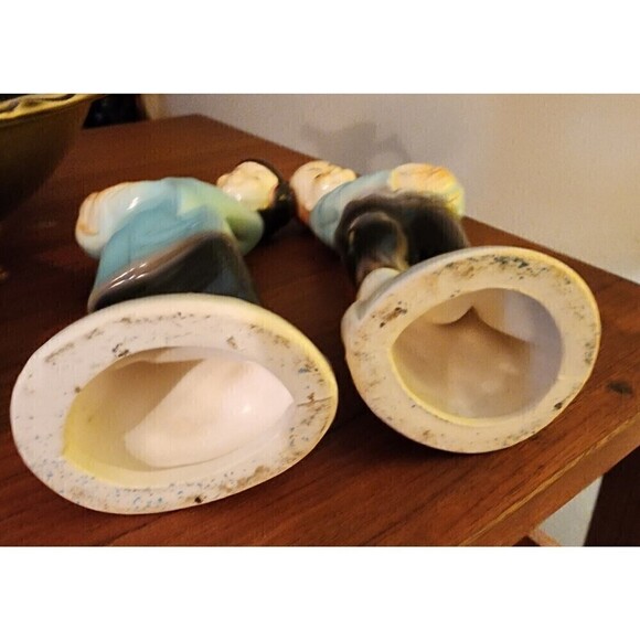 Vintage Royal Copley Asian Boy and Girl Figurines MCM Decor - Picture 5 of 6